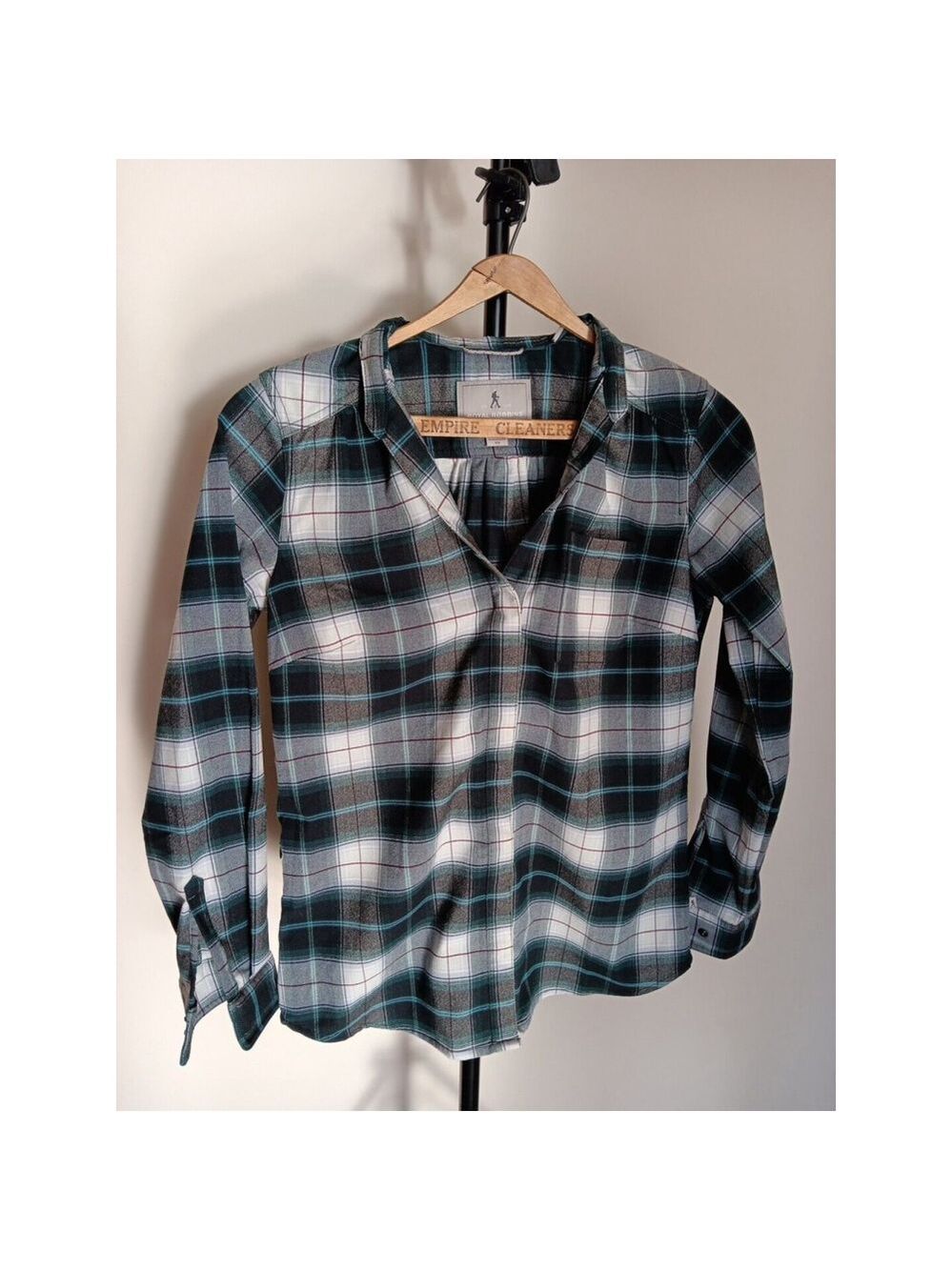 Small Royal Robbins Shirt Womens Plaid Long Sleeve Button Up Zipper Pocket